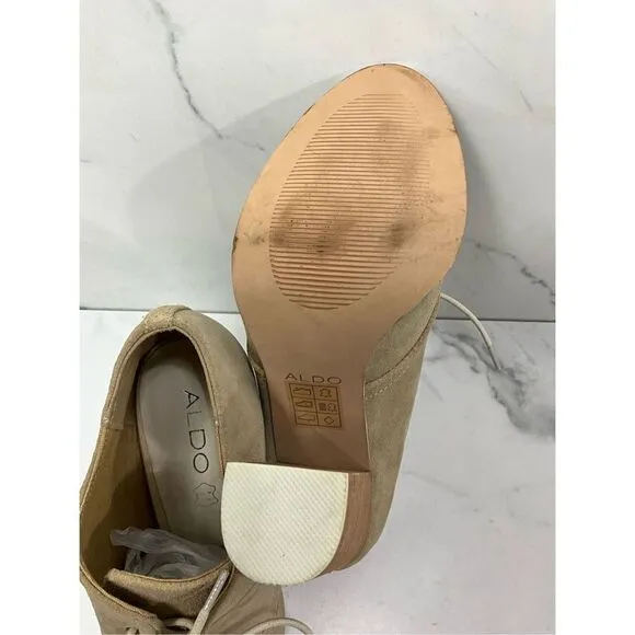 ALDO Suede Leather Open Toe Heels