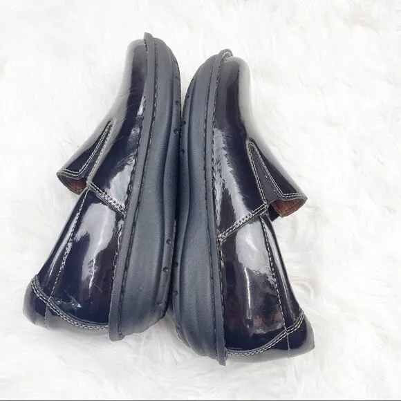Alegria Oz Choco Patent Leather Slip-On Shoes