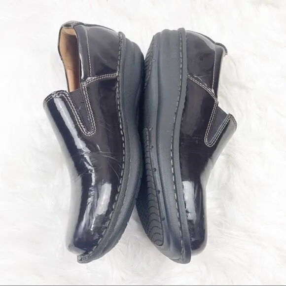 Alegria Oz Choco Patent Leather Slip-On Shoes