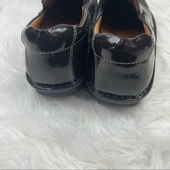 Alegria Oz Choco Patent Leather Slip-On Shoes