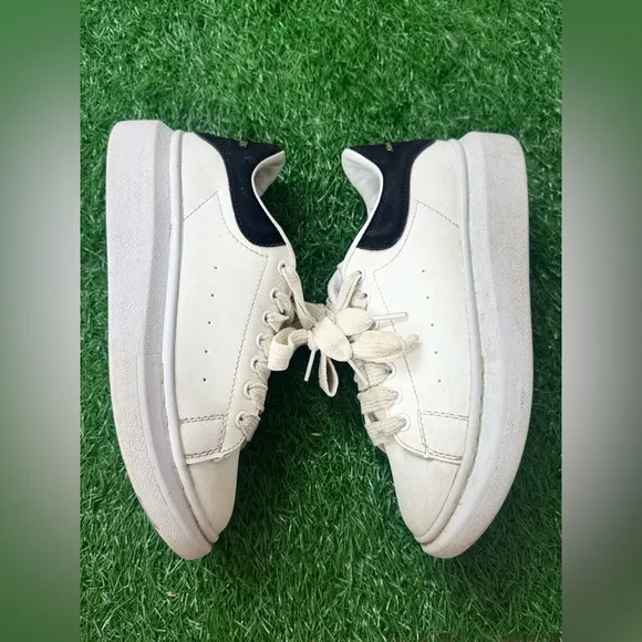 Alexander McQueen Unisex White and Black Sneakers Size 38