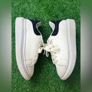 Alexander McQueen Unisex White and Black Sneakers Size 38