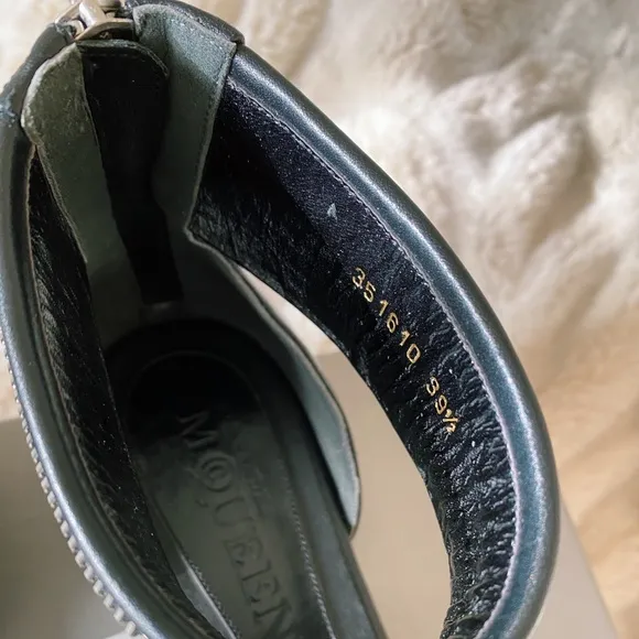 Alexander McQueen Zipper Ankle Sandals