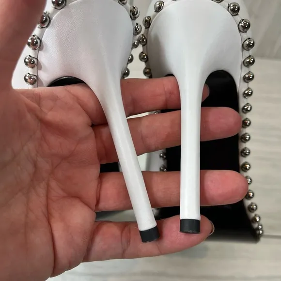Alexander Wang Elegant White Studded Heels