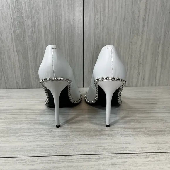 Alexander Wang Elegant White Studded Heels