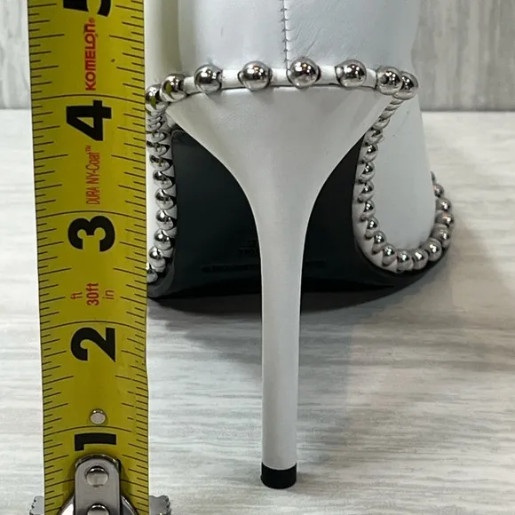 Alexander Wang Elegant White Studded Heels