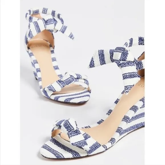 ALEXANDRE BIRMAN Clarita Wedge Striped Sandals Size 41
