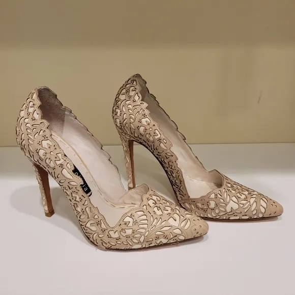 Alice   Olivia Laser Cut Heels