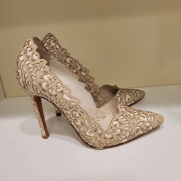 Alice   Olivia Laser Cut Heels