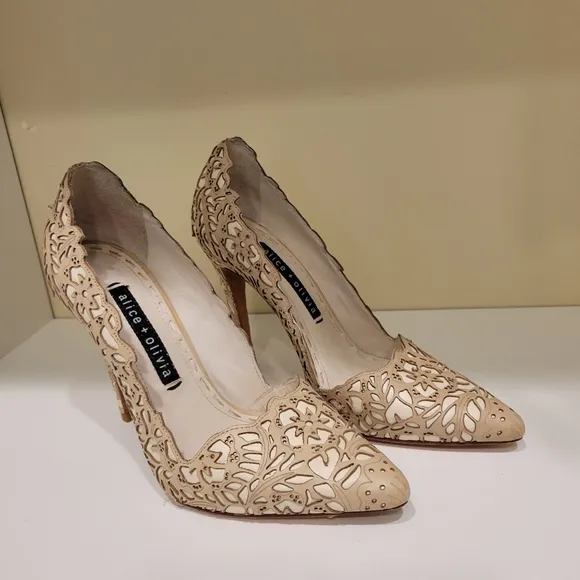 Alice   Olivia Laser Cut Heels