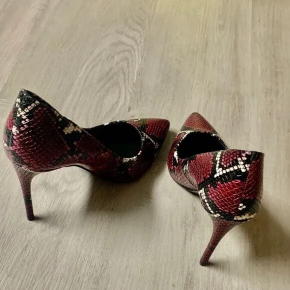 Alice   Olivia Snake Skin Heels- 8,8.5,9