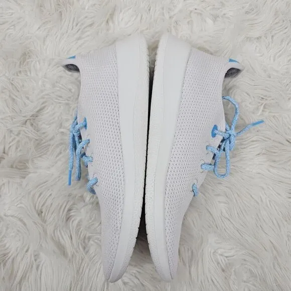 All Birds Tree Runners White Aqua Teal Mesh Men's Size 11 NWOB Athletic Sneaker