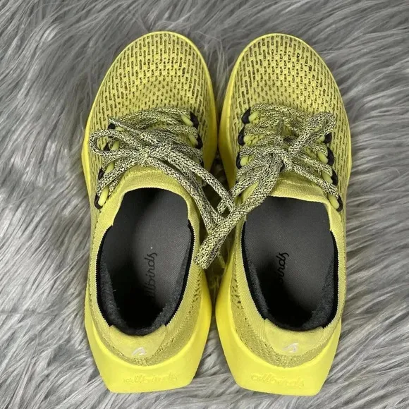 Allbirds Tree Dasher Womens Size 7 Shoes Buoyant Yellow Running Sneakers