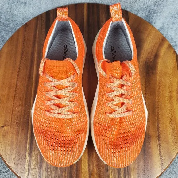 Allbirds Tree Flyers Shoes Women's 6 Orange Lace Up Athletic Running Sneakers