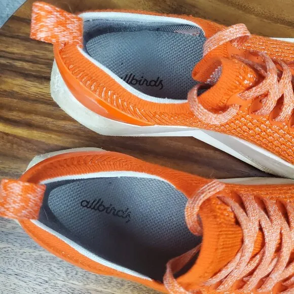 Allbirds Tree Flyers Shoes Women's 6 Orange Lace Up Athletic Running Sneakers