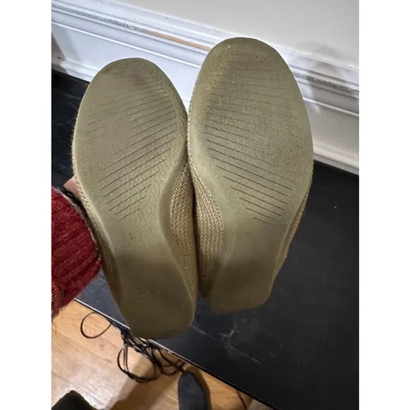 Allbirds Washable Tree Breezers Flats Eco Knit Ballet Wool Olive Womens 7.5W
