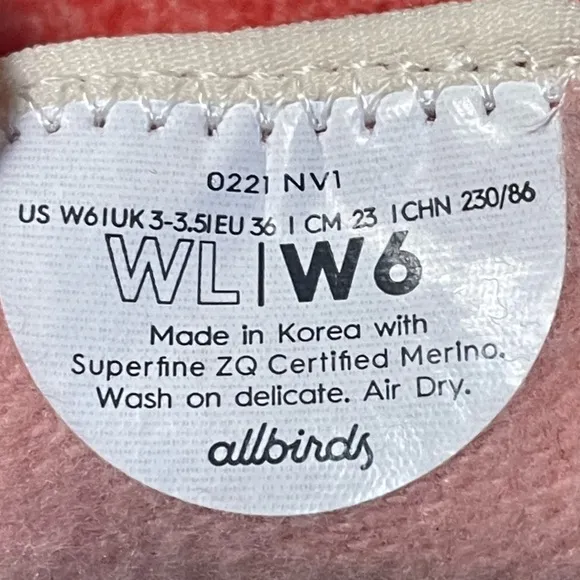 Allbirds Wool Loungers Slip On Red Tennis Shoes Sneakers Women's 6