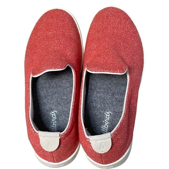 Allbirds Wool Loungers Slip On Red Tennis Shoes Sneakers Women's 6