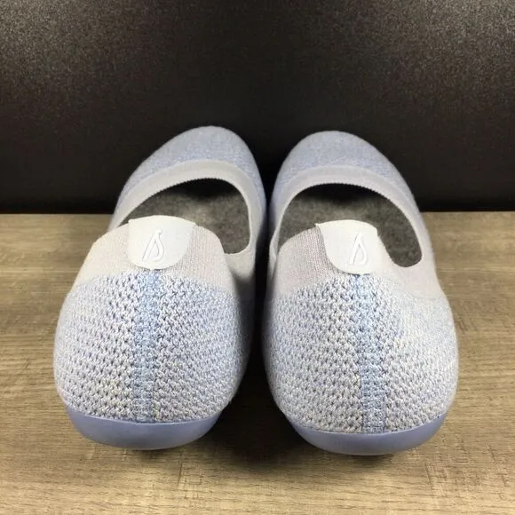 Allbirds Tree Breezers Women's Size 10 Whitecap Blue Slip On Ballet Flats Shoes