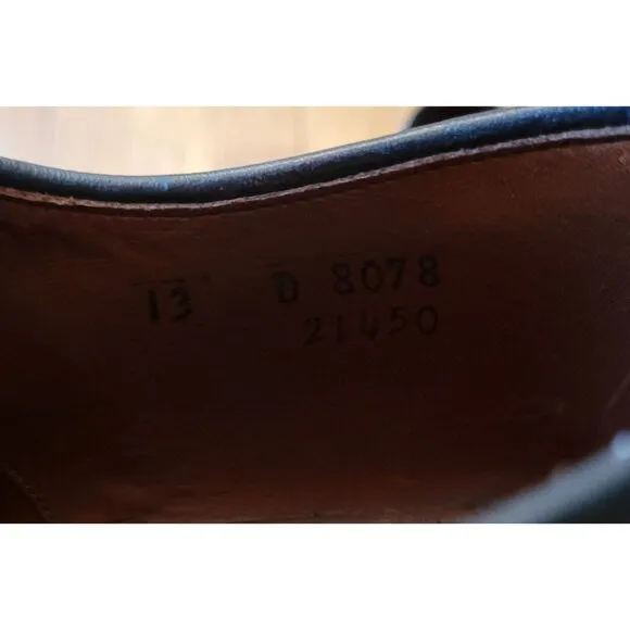 Allen Edmonds 13D Brown Dress Shoes USA Wingtip NATHAN Lace Up Cap Toe
