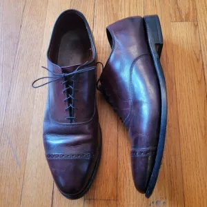 Allen Edmonds 13D Brown Dress Shoes USA Wingtip NATHAN Lace Up Cap Toe