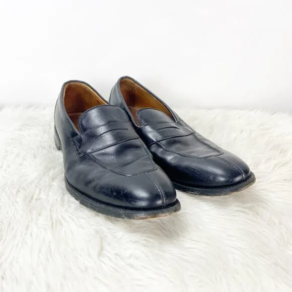 Allen Edmonds  14 B Mens Black Leather Glasgow Penny Loafer Dress Shoes