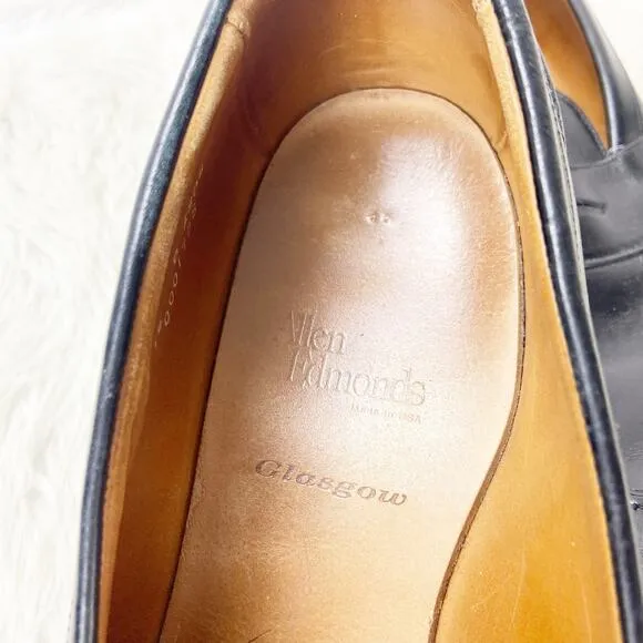 Allen Edmonds  14 B Mens Black Leather Glasgow Penny Loafer Dress Shoes
