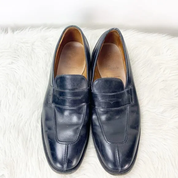 Allen Edmonds  14 B Mens Black Leather Glasgow Penny Loafer Dress Shoes