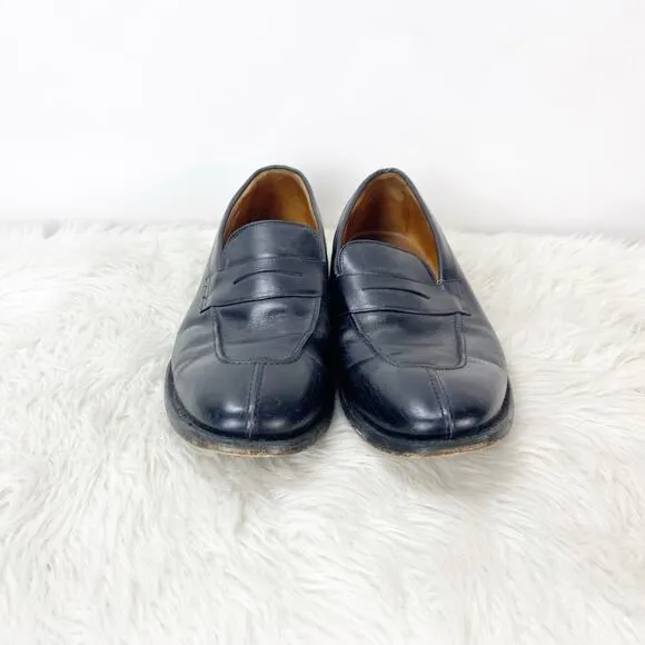 Allen Edmonds  14 B Mens Black Leather Glasgow Penny Loafer Dress Shoes