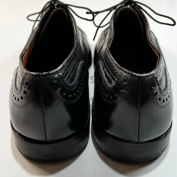 Allen Edmonds Black Cap Toe Leather Dress Shoes Mens 13 D
