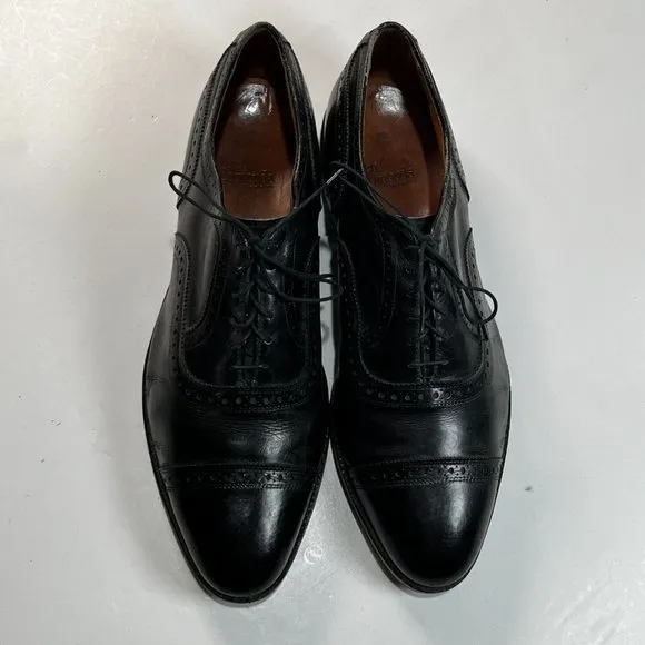Allen Edmonds Black Cap Toe Leather Dress Shoes Mens 13 D