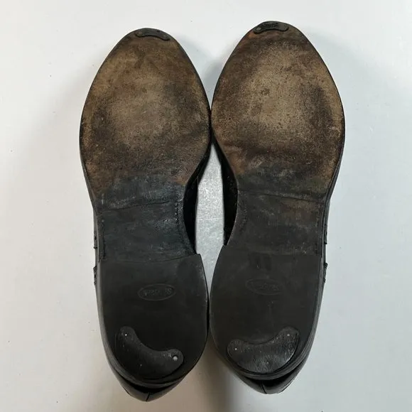 Allen Edmonds Black Cap Toe Leather Dress Shoes Mens 13 D