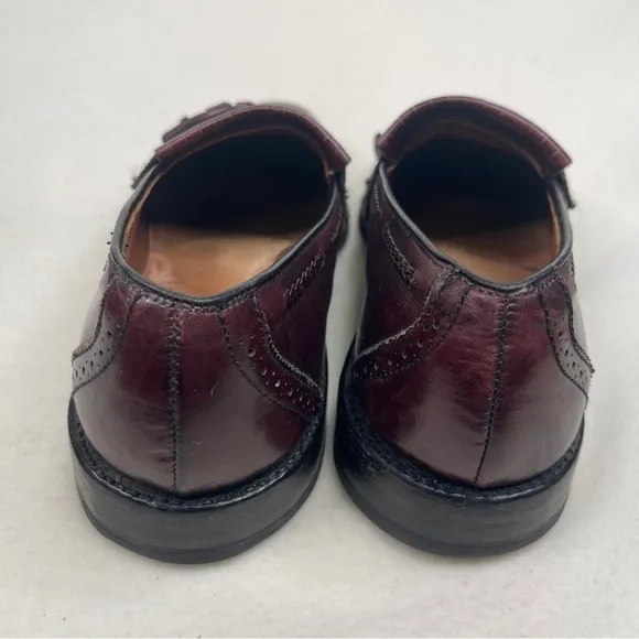 Allen Edmonds Bradenton Tassel Loafers Burgundy Dress Shoes Size 10