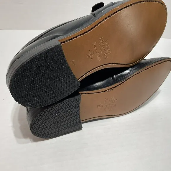 Allen Edmonds Cahill Mens Sz 9.5 D Leather Black Buckle Loafers Dress Shoes