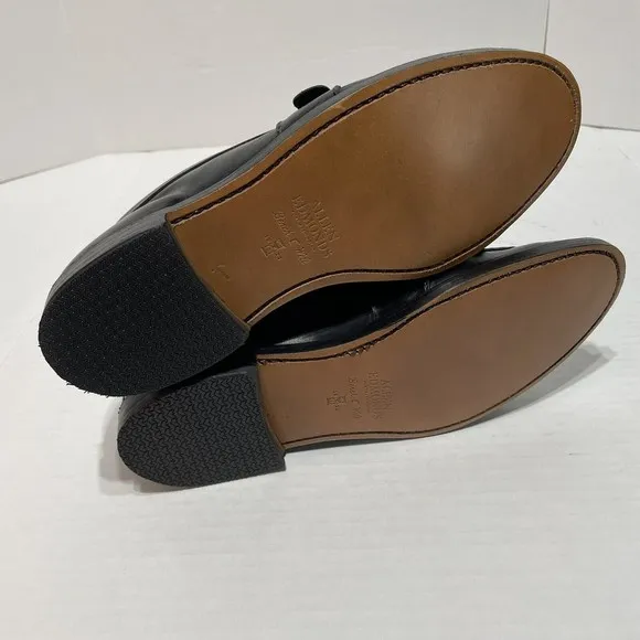 Allen Edmonds Cahill Mens Sz 9.5 D Leather Black Buckle Loafers Dress Shoes