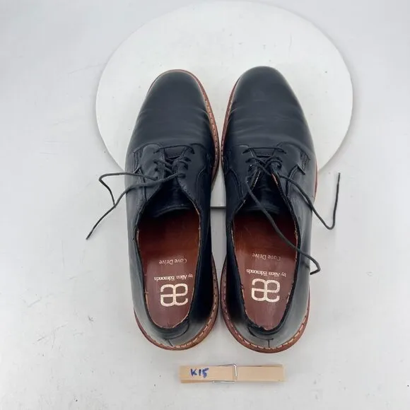 Allen Edmonds Cove Drive Men Size 10.5D Black Leather Plain Toe Derby Dress Shoe