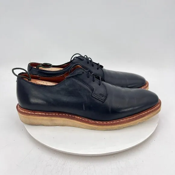 Allen Edmonds Cove Drive Men Size 10.5D Black Leather Plain Toe Derby Dress Shoe