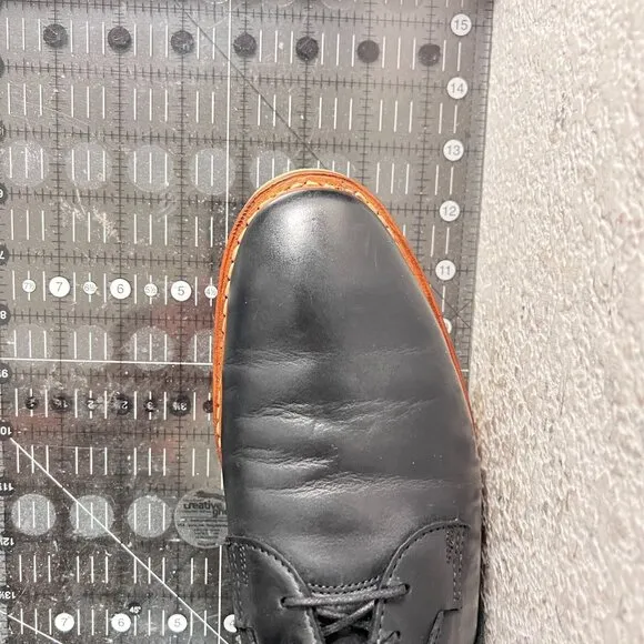Allen Edmonds Cove Drive Men Size 10.5D Black Leather Plain Toe Derby Dress Shoe