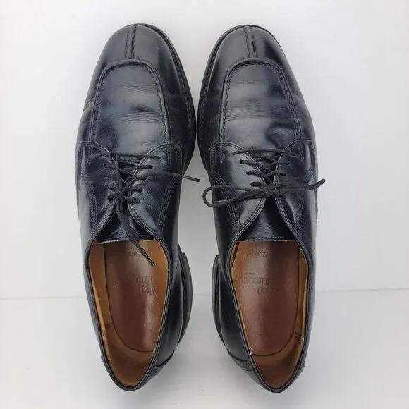 Allen Edmonds Dellwood Men Size 8.5 Black Leather Oxford Split Toe Dress Shoes 1