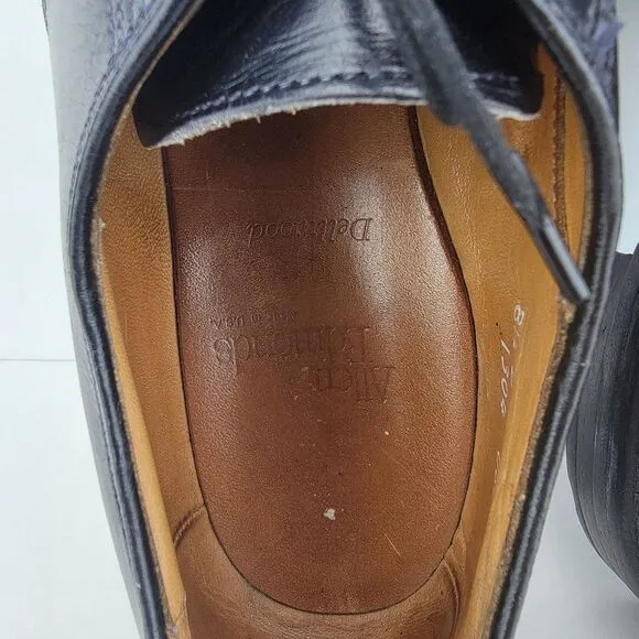 Allen Edmonds Dellwood Men Size 8.5 Black Leather Oxford Split Toe Dress Shoes 1