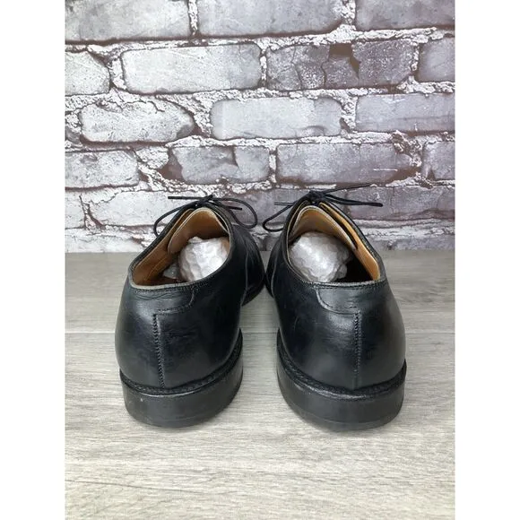 Allen Edmonds Dryden Black Leather Cap Toe Oxfords Brogue Shoes Men Sz 10E US/43