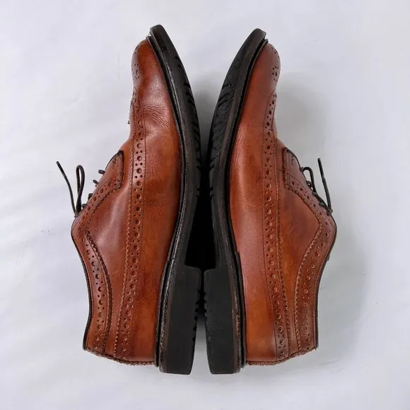 Allen Edmonds Fenway Brown Leather Wingtip Lace Up Oxford Dress Shoes Mens 9.5 D