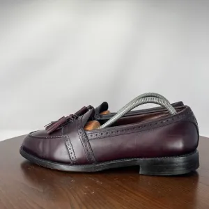 Allen Edmonds Harvard Loafer Shoes Men 9.5D Burgundy Leather Tassel Moc Toe 1289