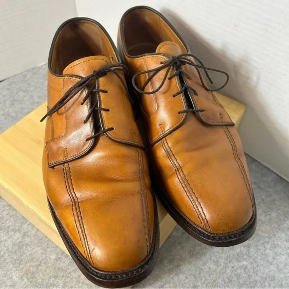 Allen Edmonds Hillcrest Blucher Dress Shoes Walnut Leather 10.5D Retail $395