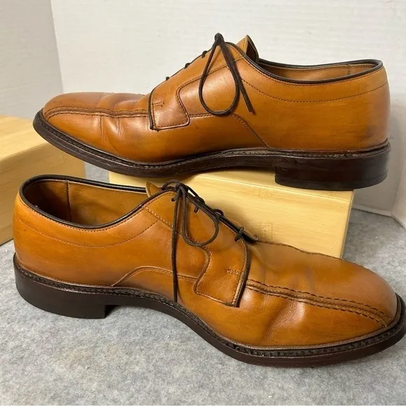 Allen Edmonds Hillcrest Blucher Dress Shoes Walnut Leather 10.5D Retail $395