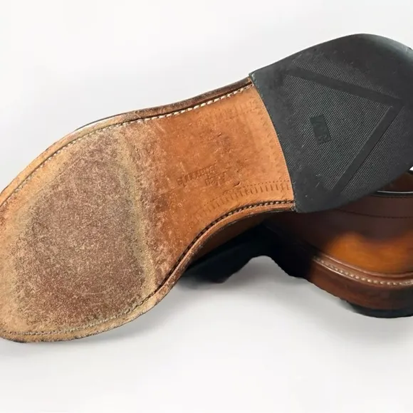 Allen‎ Edmonds Hillcrest Brown Leather Derby Dress Shoes US Size 9 1/2 D