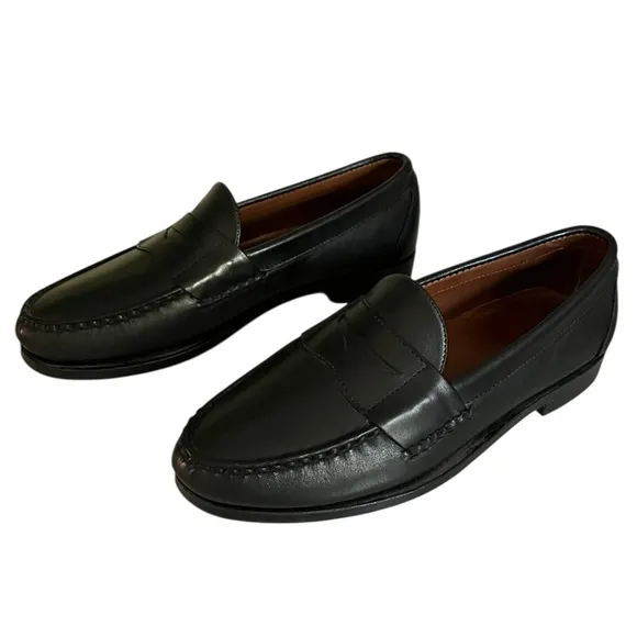 ALLEN EDMONDS Kearney Penny Loafers Shoes Black Leather Men's 9 D
