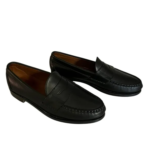 ALLEN EDMONDS Kearney Penny Loafers Shoes Black Leather Men's 9 D