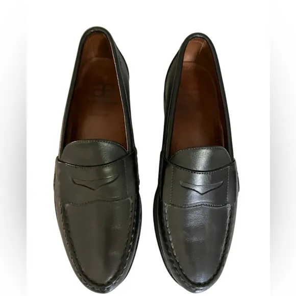 ALLEN EDMONDS Kearney Penny Loafers Shoes Black Leather Men's 9 D