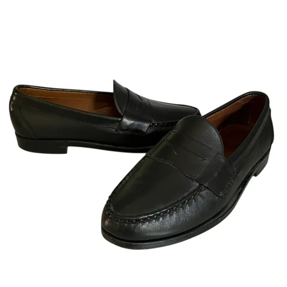 ALLEN EDMONDS Kearney Penny Loafers Shoes Black Leather Men's 9 D